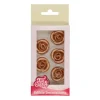 FUNCAKES Décorations Gâteau Roses Bronze en pâte d’amande (x6)