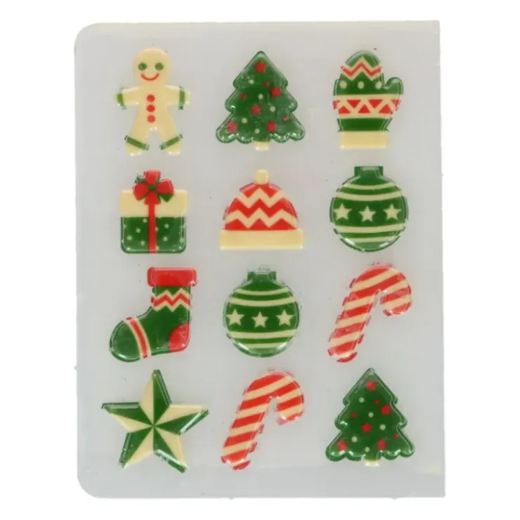 FUNCAKES Décors Chocolat Blanc Figures de Noël (x12) Outlet