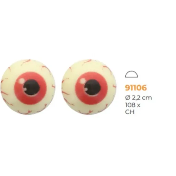 FUNCAKES Décors Chocolat Blanc Œil (x25) New