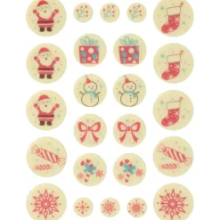 VALRHONA Décors Chocolat Blanc Noël 24 pièces Chocolatree New