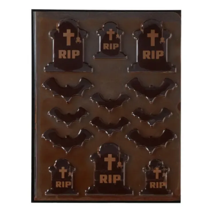 FUNCAKES Décors Chocolat Noir Cimetière Halloween (x12) Best