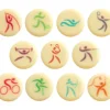 FLORENSUC Décors en Chocolat Blanc Disques Sportifs Ø20 mm (x132) Hot