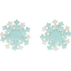 FUNCAKES Décors en Pâte à Sucre Flocons de Neige (x12) Hot