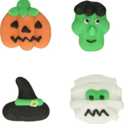 FUNCAKES Décors en Sucre 4 Motifs Halloween (x12) New