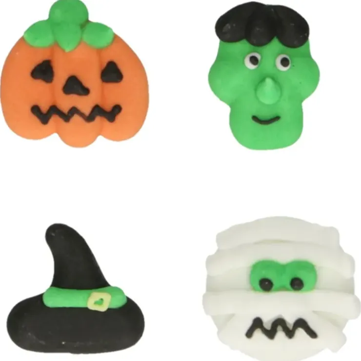 FUNCAKES Décors en Sucre 4 Motifs Halloween (x12) New