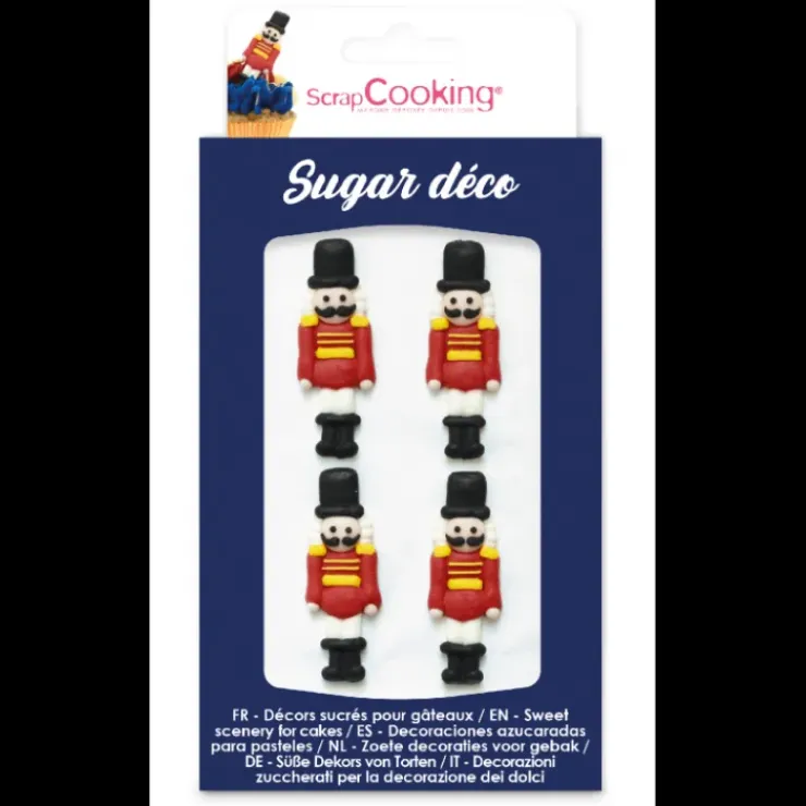 SCRAPCOOKING Décors en Sucre Casse Noisette (x4)