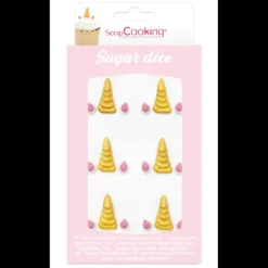 SCRAPCOOKING Décors en Sucre Corne de Licorne (x6) Hot