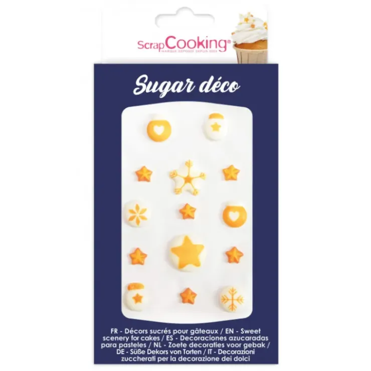 SCRAPCOOKING Décors en Sucre Déco Dorée (x14) Best