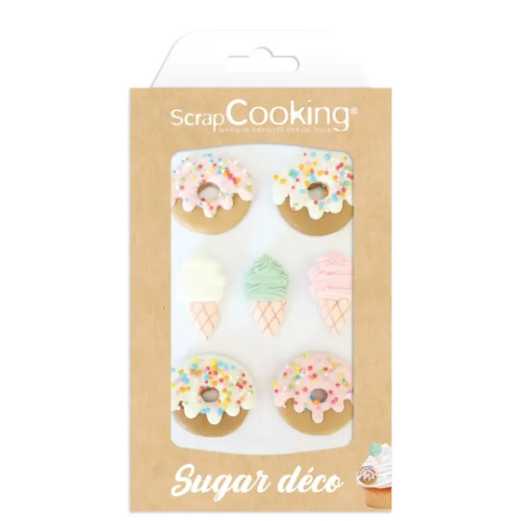 SCRAPCOOKING Décors en Sucre Donuts et Glaces (x7) Sale
