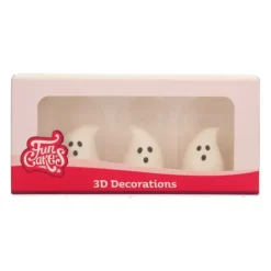 FUNCAKES Décors en Sucre Fantôme x3 New