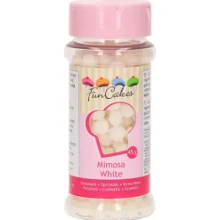 FUNCAKES Décors en Sucre Mimosa Blanc 45g Hot