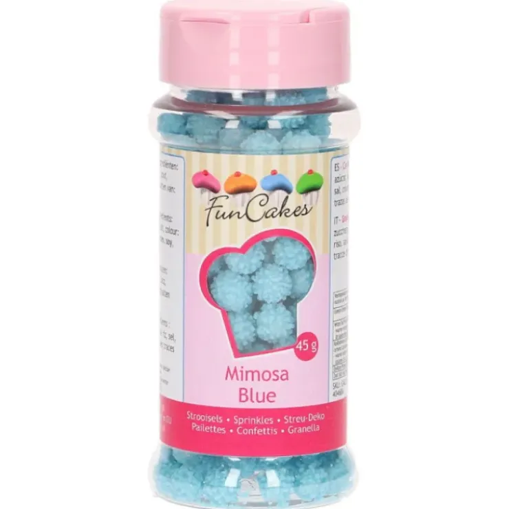 FUNCAKES Décors en Sucre Mimosa Bleu 45g Sale