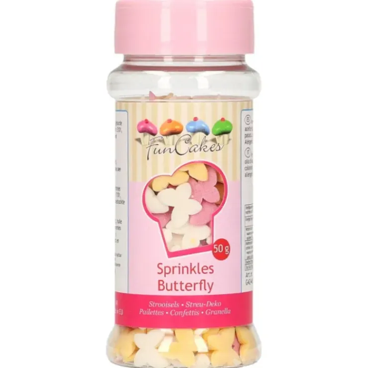 FUNCAKES Décors en sucre Papillons 50 g Hot