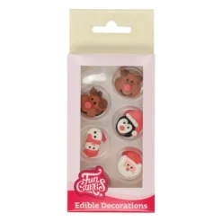 FUNCAKES Décors en Sucre Personnages de Noël (x12) Best