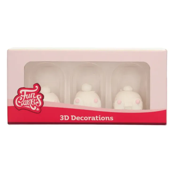 FUNCAKES Décors en Sucre Queues de lapin (x3) Best