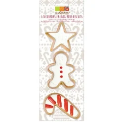 SCRAPCOOKING Découpoirs Noël Inox Dorés x3 Discount