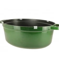 STAUB DEFAUT Cocotte Fonte Ovale 31 cm Vert Basilic Majolique 5,5 L (sans couvercle) Best