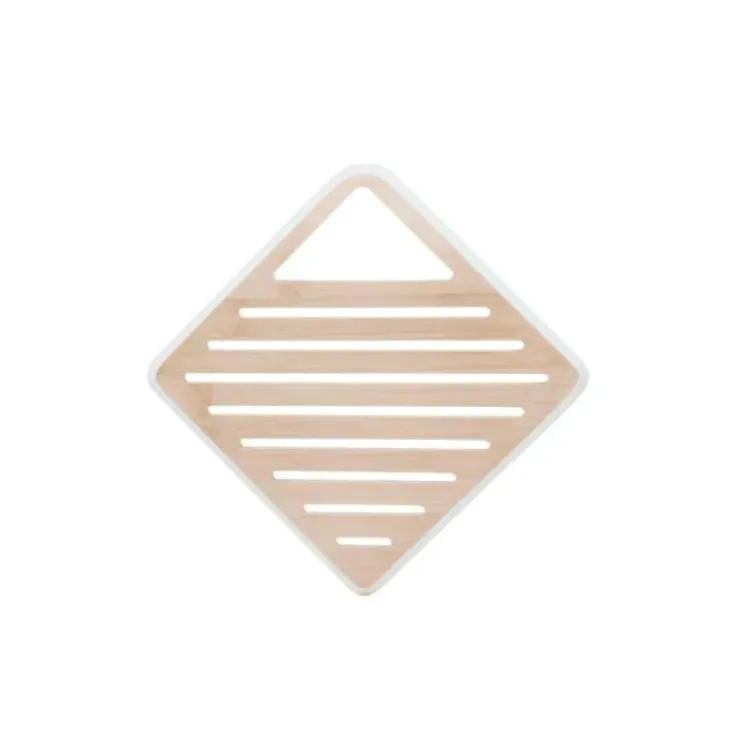 PEBBLY Dessous de Plat Carré Bambou Crème 20 x 20 cm Hot