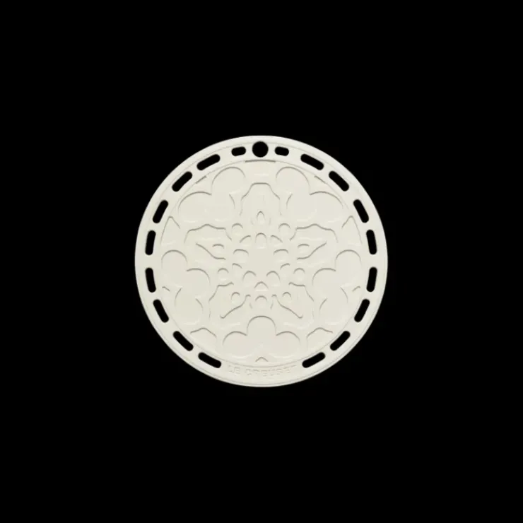 LE CREUSET Dessous de Plat en Silicone Fleur 20 cm Meringue Discount