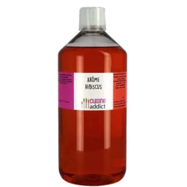 CUISINEADDICT DLUO Courte Arôme Alimentaire Hibiscus 1 L