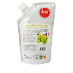 FRUITS ROUGES & CO DLUO Dépassée Purée de Pomme Verte Granny Smith 1kg Hot
