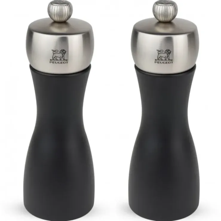 PEUGEOT Duo Moulin à Poivre et à Sel Fidji 15 cm Noir-Inox Sale