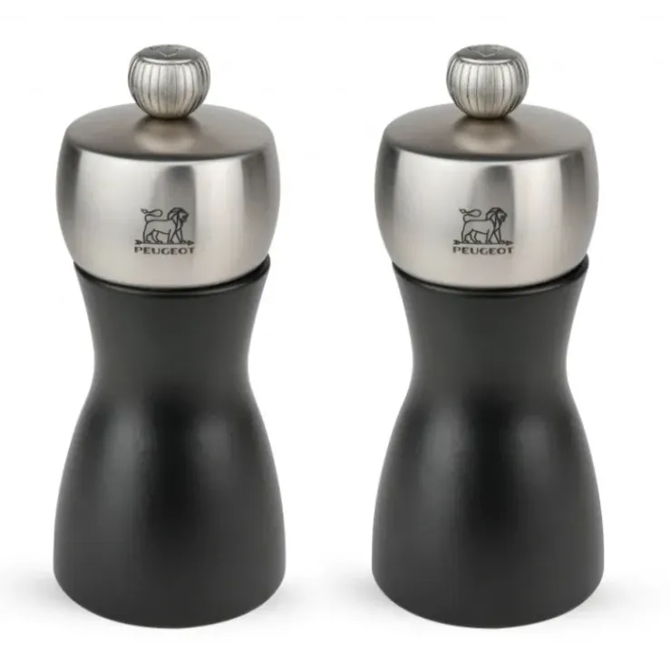 PEUGEOT Duo Moulin à Poivre et à Sel Fidji 12 cm Noir-Inox Discount