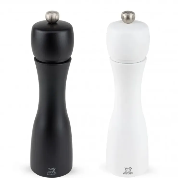 PEUGEOT Duo Moulin à Poivre et à Sel Tahiti 20 cm Noir et Blanc Outlet