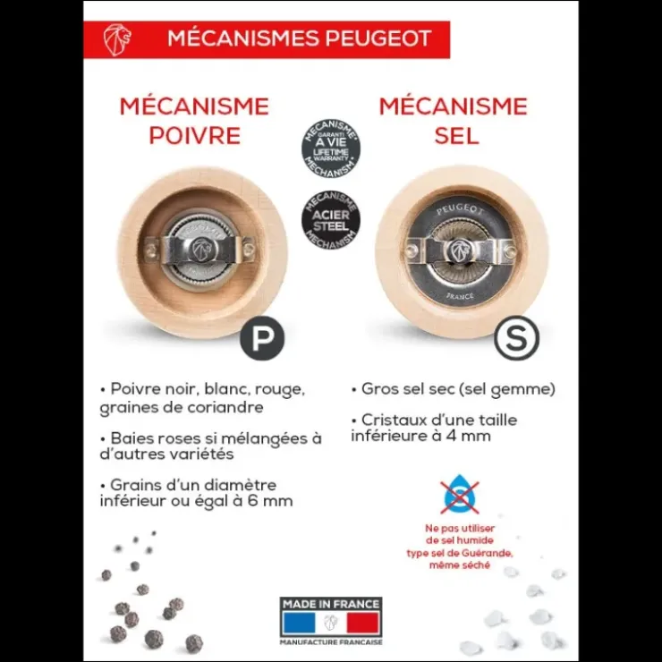 PEUGEOT Duo Moulin à Poivre et Sel Tahiti Terre 15 cm Best