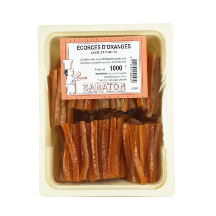 SABATON Ecorces Oranges Confites en Lamelles 1 kg Outlet
