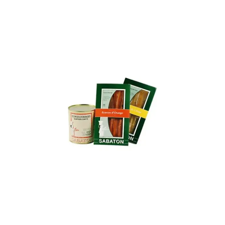 SABATON Ecorces Oranges Confites en Lamelles 150 g (x2) Discount
