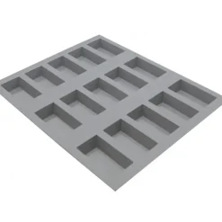 DE BUYER Elastomoule Financier - 15 empreintes 21 x 17,6 cm - Silicone Hot