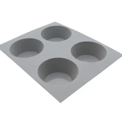 DE BUYER Elastomoule Muffin - 4 empreintes 21 x 17,6 cm - Silicone Online
