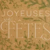 FLORENSUC Embout de Bûche Chocolat Blond Joyeuses Fêtes 80 x 80 mm (x42)