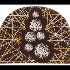 FLORENSUC Embout de Bûche Fibre 8,4 x 6,5 cm Décor en Chocolat (x42) Hot