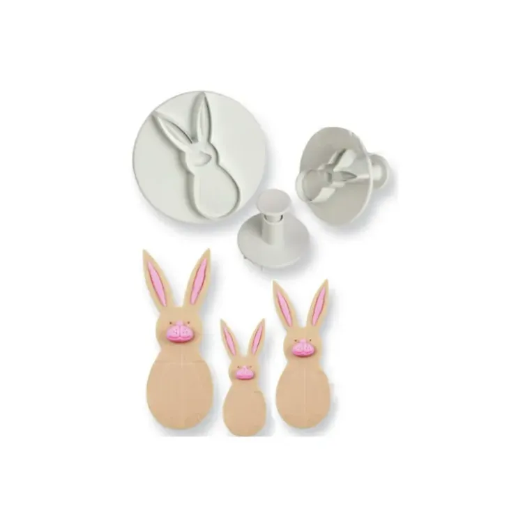 PME Emporte-Pièces avec Poussoir Famille Lapin (x3) New