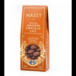MAZET Etui Pincé Friandises Amandes Chocolat Lait 200 g Clearance