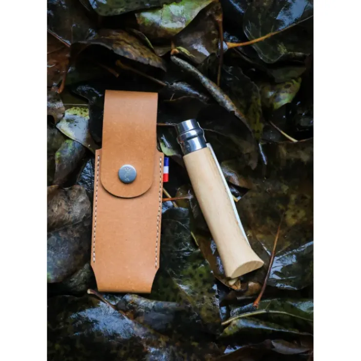 OPINEL Etui pour Couteau en Cuir Simple Collection France Discount