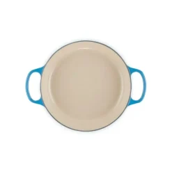 LE CREUSET Faitout Azur en Fonte avec Intérieur Sable 30 cm Signature Online