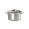LE CREUSET Faitout Inox 24 cm avec Couvercle Discount