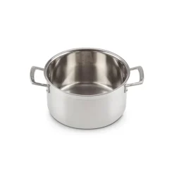 LE CREUSET Faitout Inox 24 cm avec Couvercle Discount