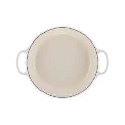 LE CREUSET Faitout Meringue en Fonte avec Intérieur Sable 30 cm Signature Best