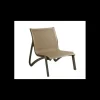 GROSFILLEX Fauteuil Conversationnel Bronze Toile Cognac Sunset