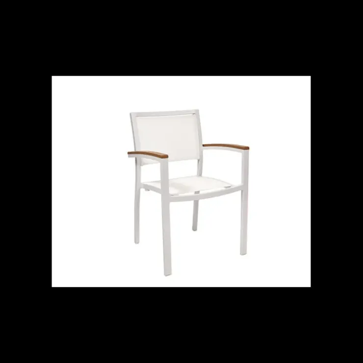 EZPELETA Fauteuil en Aluminium Laqué Monaco Blanc Hot
