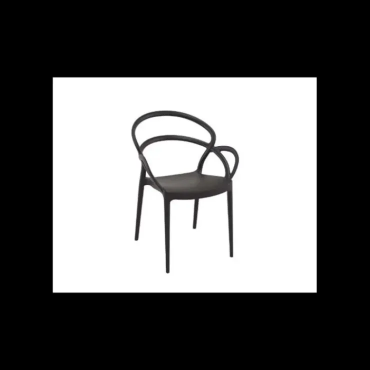 SIESTA Fauteuil en Polypropylène Mila Noir Best