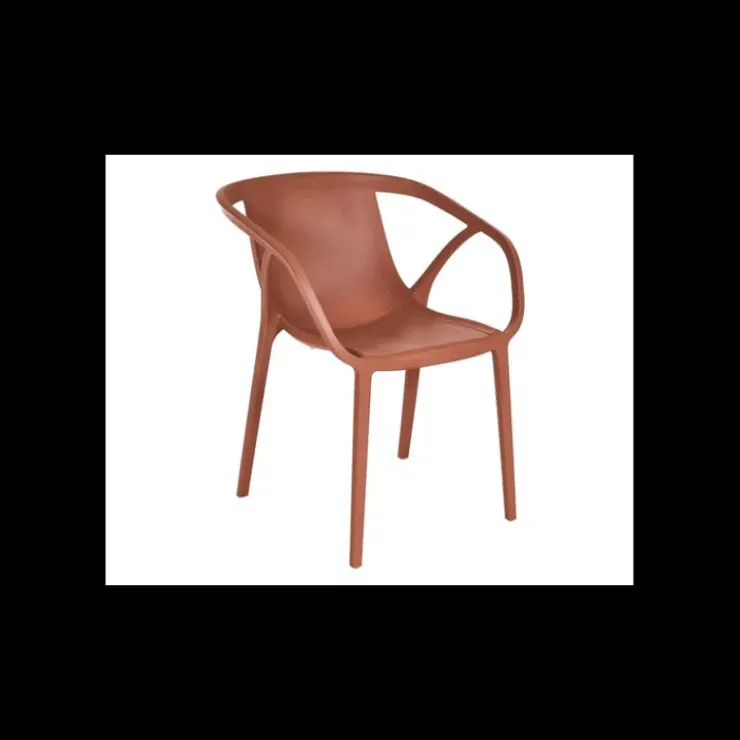 EZPELETA Fauteuil en Polypropylène effet Chevrons Hop Terracotta Sale