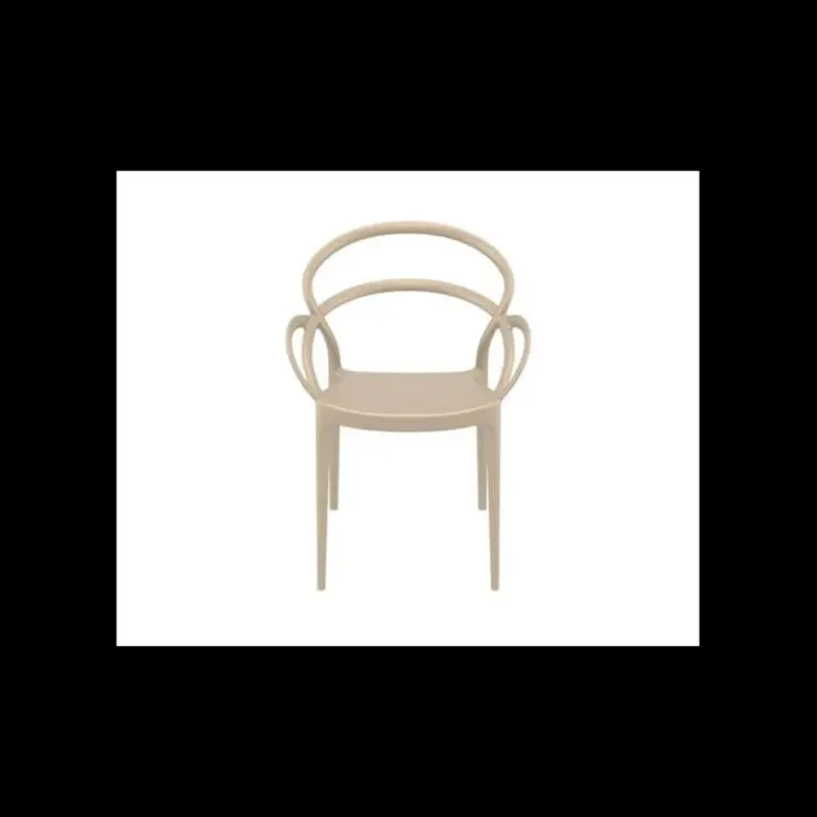 SIESTA Fauteuil en Polypropylène Mila Taupe Clearance