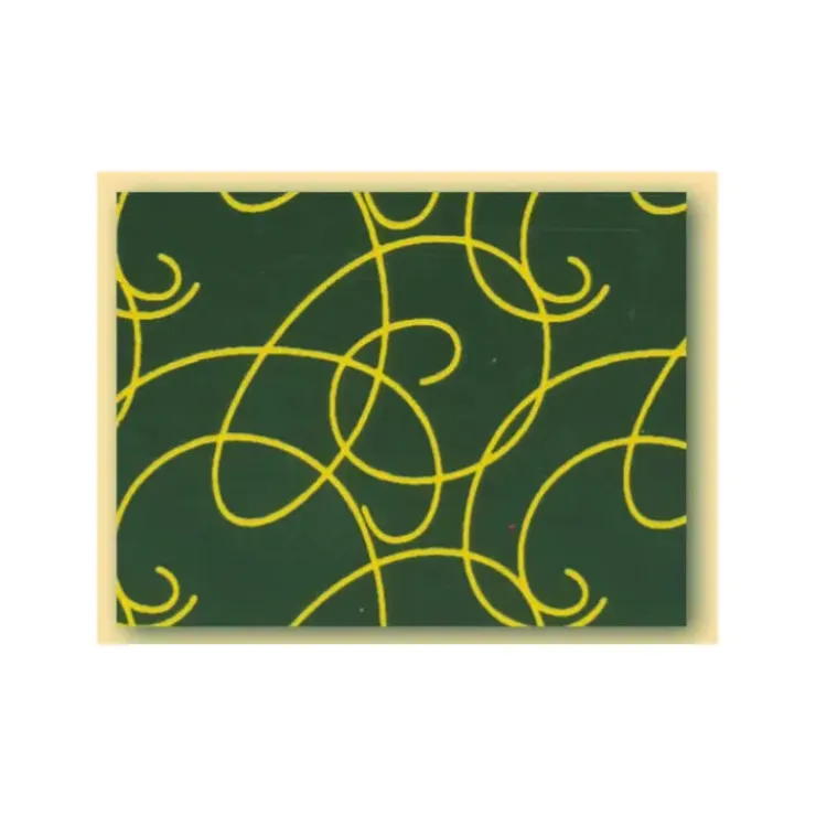 MALLARD FERRIERE Feuilles de transfert chocolat arabesques jaunes 34 x 26,5 cm (x10) New
