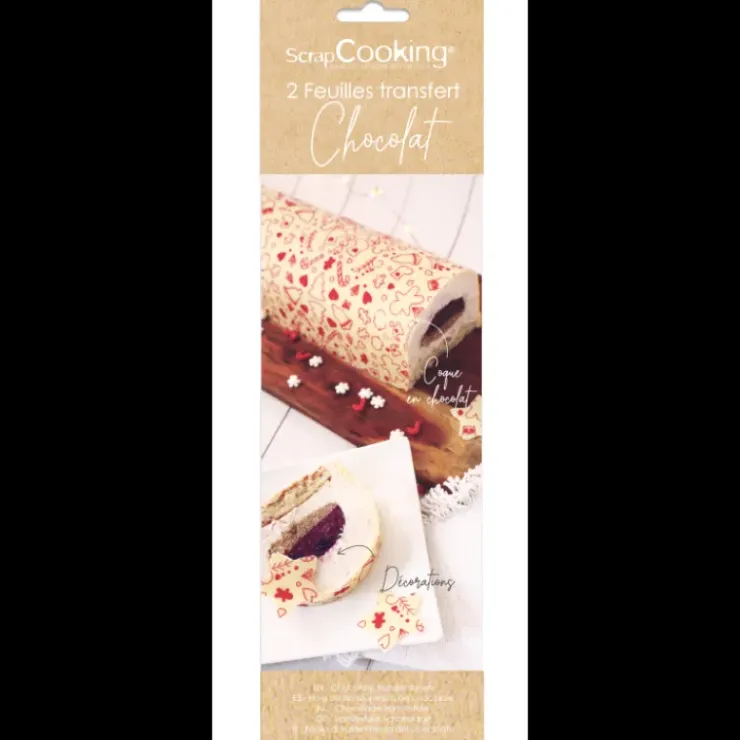 SCRAPCOOKING Feuilles de Transfert Chocolat Noël (x2) Discount