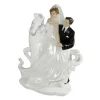 CUISINEADDICT Figurine Mariage Cheval Blanc 20 cm